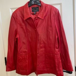 All red women’s jacket